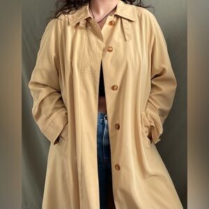 Butter Yellow Trench Coat Vernissage Size 12
